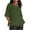 Army Green, variant on Women Elegant T-Shirt Solid Color O-Neck Half Sleeve Stylish Loose Fit Split Tshirts Leisure Breathable Daily Wear