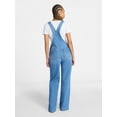 thumbnail image 2 of No Boundaries Relaxed Wide Leg Denim Overalls, Women's XXS-XXL, 2 of 4