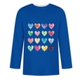 thumbnail image 4 of Camisas de Manga Larga para los Hombres Día de San Valentín Impresión Cuello Redondo Moda Casual, Mezcla de Poliéster de Lino de Algodón para Primavera Verano, 4 of 8