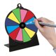 thumbnail image 2 of Rueda de premios acrílica arcoíris de 8 pulgadas con 12 ranuras, rueda giratoria de borrado en seco con soporte, ruleta de la fortuna DIY, accesorios para juegos de mesa de fiesta, 2 of 7