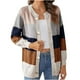 thumbnail image 1 of Prendas de abrigo y chaquetas casuales sin capucha de manga larga para mujer, camisa de punto larga colorida y elegante, suéter coreano holgado con cuello redondo, abrigo, tops de primavera y otoño pa, 1 of 2