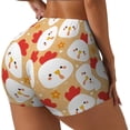 thumbnail image 2 of Vsdgher Cartoon Chicken print Workout Shorts for Women Seamless Soft Smooth Gym Yoga Scrunch Active Exercise Fitness Shorts, 2 of 8