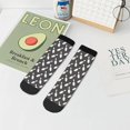 thumbnail image 7 of Fuzoiu Bowling Pins Print Adult Socks, Crew Moisture-wicking Socks, Unisex Cushion Crew Socks,Casual Sports Ankle Socks, 7 of 7