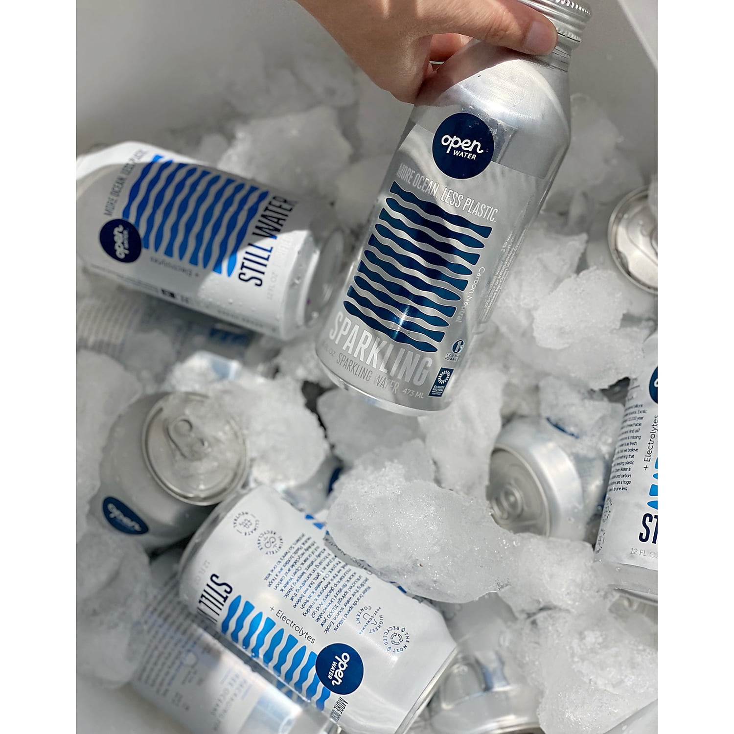 Open Water Still Canned Water with Electrolytes 16 oz 12/Pack (343-00001)