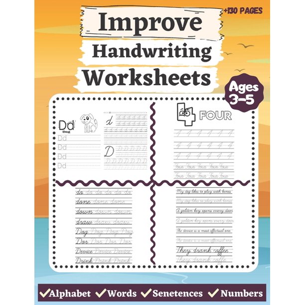 improve handwriting worksheets my first learn to write cursive handwriting workbook cursive writing practice with pen control line tracing letters words and sentences number tracing book paperback walmart com