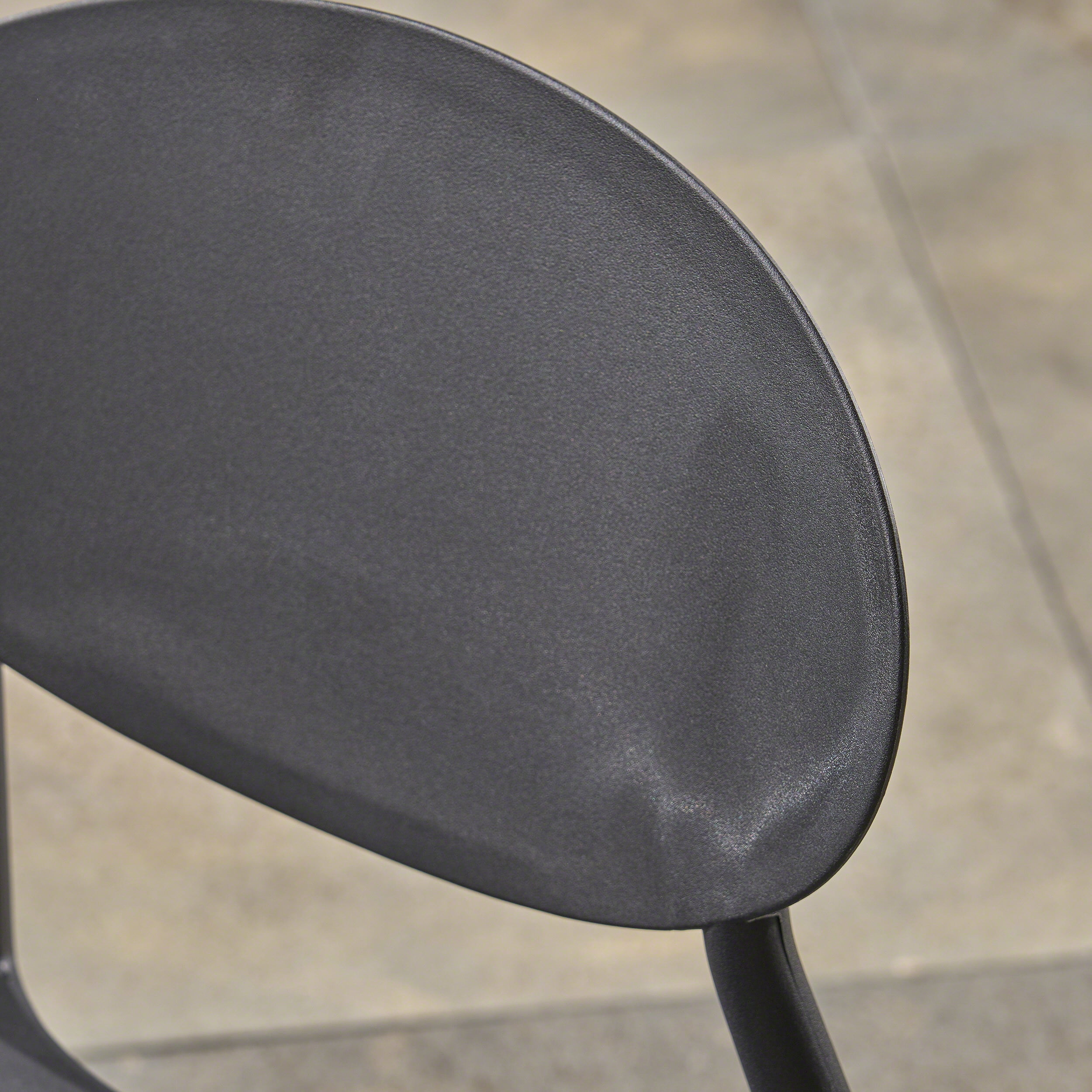 Landry Outdoor Plastic Chairs, Set of 4, Black