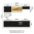thumbnail image 3 of Cocina Integral Completa Modular Madesa Genova 280cm BN 05, 3 of 5