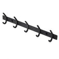 thumbnail image 3 of Bathroom Robe and Towel Hook Rack with 5 Hooks Black Matte, 3 of 5