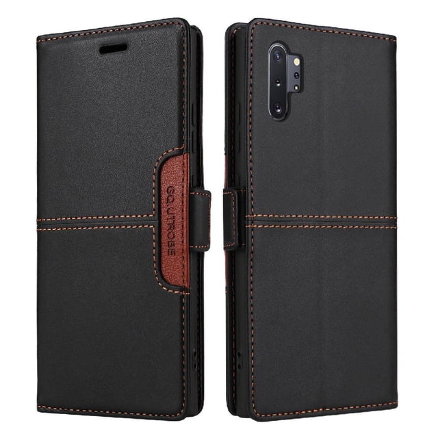 Case for FOXDOCK Samsung Galaxy Note 10 Plus RFID Blocking Wallet Flip Cover Shockproof