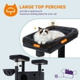 thumbnail image 5 of Allewie 81 Inches Multi-Level Tall Cat Tree for Large Cat, Cat Climbing Tree with Cat Condo and Hammock, Scratching Post, Wide Base, Blue, 5 of 7
