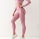 thumbnail image 3 of Mallas deportivas sin costuras para mujer, Leggings de cintura alta, elásticos, lisos, para correr, de secado rápido, Push Up, ajustados, 3 of 3