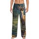 thumbnail image 1 of Fotbe Peaceful Deer Lily Pond Pantalones de Pijama para Hombre, Pantalones de Dormir, Pantalones de Casa con Cintura Ajustable y Bolsillos-X-Large, 1 of 6