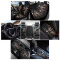 thumbnail image 2 of Renewold Deer American Flag Car Seat Cover Full Set 12 PCS, with Steering Wheel Seat Belt Cover Armrest Pad Coasters Handbrake Gear Shift Knob Set Auto Accessories Decor, 2 of 7
