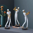thumbnail image 5 of Estatua de golfista estatuilla escultura de golf decoración interior moderno sala de estar artes regalo resina blanco, 5 of 5