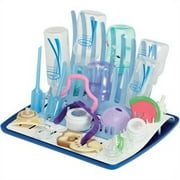 Dr. Browns Universal Drying Rack | Folds Down for Easy Storage | BPA Free (White/Blue)