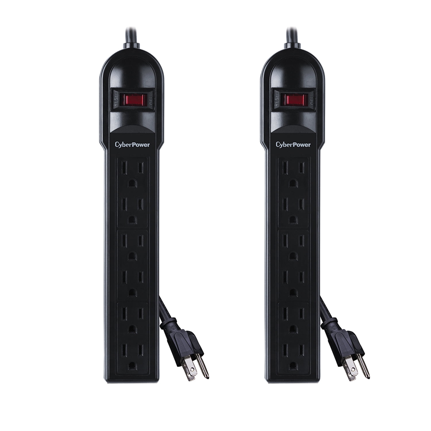 CyberPower 2 Pack CSB604 6Outlet Essential Surge Protector