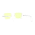 thumbnail image 2 of Mens Retro Rectangle Color Lens Hippie Plastic Sunglasses Clear Yellow, 2 of 4