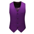 thumbnail image 2 of All Year Round In Stock Main Push Men's Hollow Slim Fashion Plus Size Suit Vest 19 Solid Color Suit Vest Jacket, 2 of 3