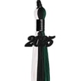 thumbnail image 2 of Endea Graduation Black/Hunter Green/White Graduation Tassel with Black Date Drop, 2 of 9