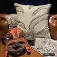 thumbnail image 5 of The HomeCentric Decorative Pillow Covers, White Pack of 2, 16"x16" (40x40 cm) Throw Pillows, Linen & Faux Leather Sequins Beaded & Applique Throw Pillows For Couch, Animal Modern Style - Animal Spur, 5 of 10