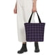 thumbnail image 5 of Easygdp Purple Black Plaid Bolso de Hombro para Mujer, Bolso Bandolera y Cartera de Mano Elegante para Uso Diario, 5 of 6