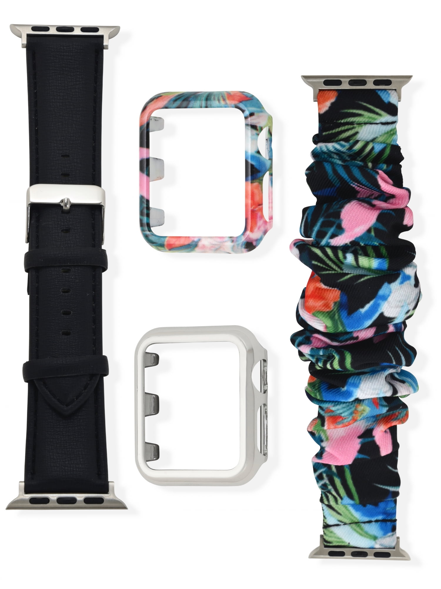 Time & True Watch Band and Bumper 4 Pc Set for Apple Watch Black