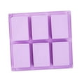 thumbnail image 3 of Fabricante de jabón de silicona antiadherente para principiantes, niños y adultos 6 rejillas Simple Flexible reutilizable epoxi fundición DIY jabón Violeta perfecl Fundición de jabón de silicona, 3 of 8
