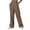 Khaki, variant on KAUOD Teen Girls Cargo Sweatpants Baggy Wide Leg Joggers Pants Kids High Waist Straight Fleece Warm Trousers with Pockets