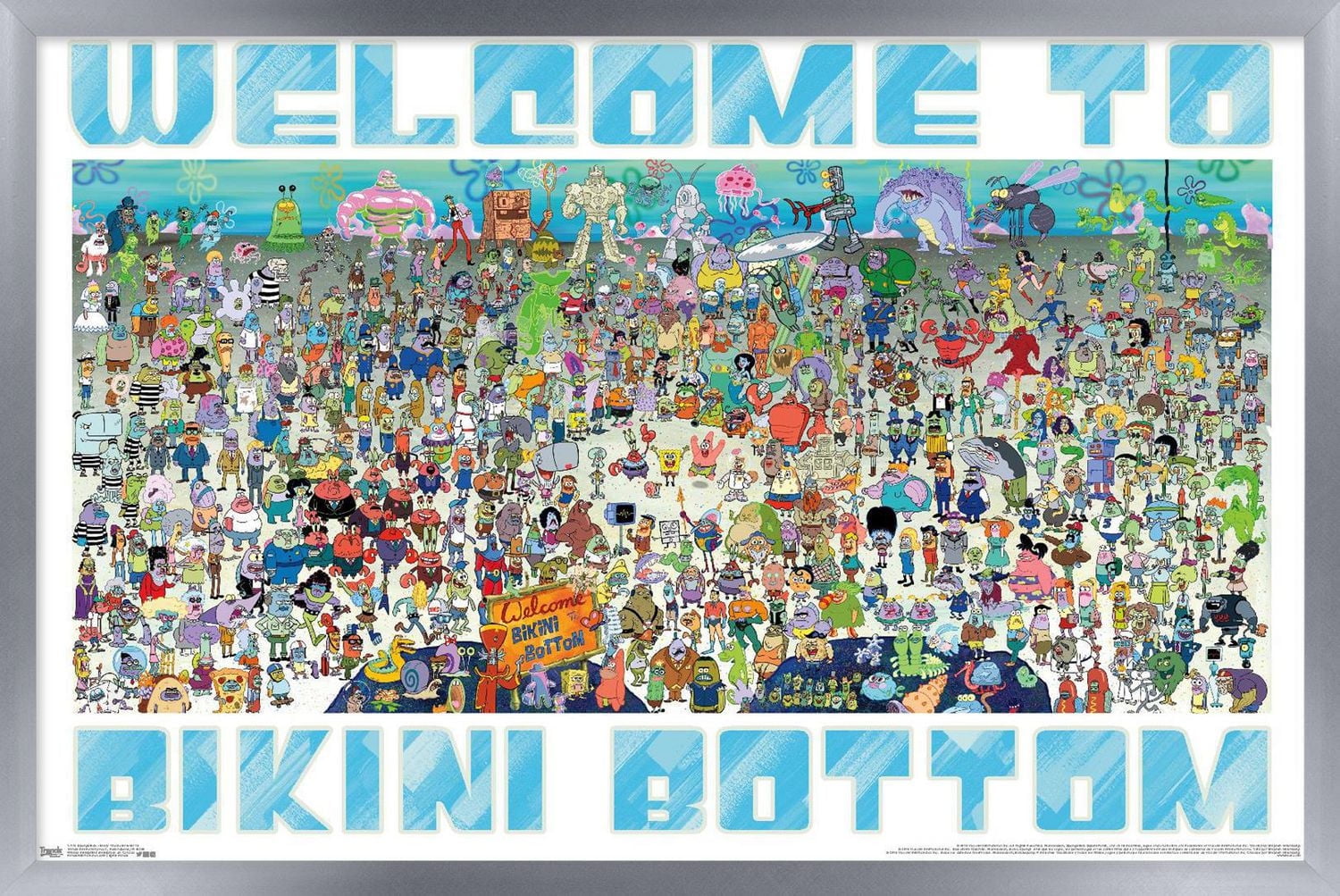 Nickelodeon Spongebob - Every Character Ever 19 Wall Poster, 22.375" x 34"