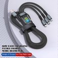 thumbnail image 3 of 3 in 1 Transparent Luminous Charging Cable Portable Stable Charging Cord for Phone Laptops, 3 of 5