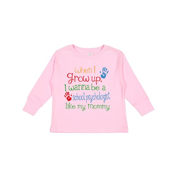 Inktastic School Psychologist like Mommy Boys or Girls Long Sleeve Toddler T-Shirt