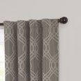 thumbnail image 3 of Eclipse Zana Trellis Fashion Blackout Curtain Panel, 40" x 84", Gray, 3 of 5