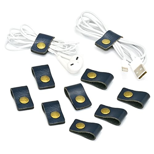 CAILLU 10 Pack Clips de cable Organizadores de cables Auriculares Cables Winder Clips USB Cable Manager Keeper Wrap Ties