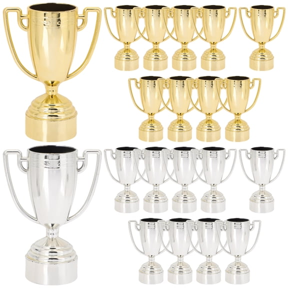 20 Pcs Children's Plastic Prize Toy Kids Party Trophy Toys Cup Trophys Competition Reward Award Models Decor