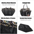 thumbnail image 2 of WEHUSE Portable Shower Caddy for College Dorm, Large Black Mesh Shower Bag with Hook, 7 Pocket Bathroom Tote, 2 of 8