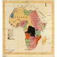 thumbnail image 2 of Wells Missionary Map Co 15x16 Black Modern Framed Museum Art Print Titled - African Countries 1908, 2 of 4