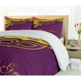 thumbnail image 5 of Ambesonne Mardi Gras Duvet Cover Set, Colorful Lace Style, 2-Calking, Purple Yellow Green, 5 of 7