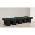 thumbnail image 2 of Meridian Furniture Pavilion Green Boucle Fabric Bench, 2 of 13