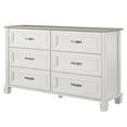 thumbnail image 4 of Commode à 6 tiroirs Rue Lane d’Ameriwood Home, chêne ivoire et chêne gris, 4 of 9