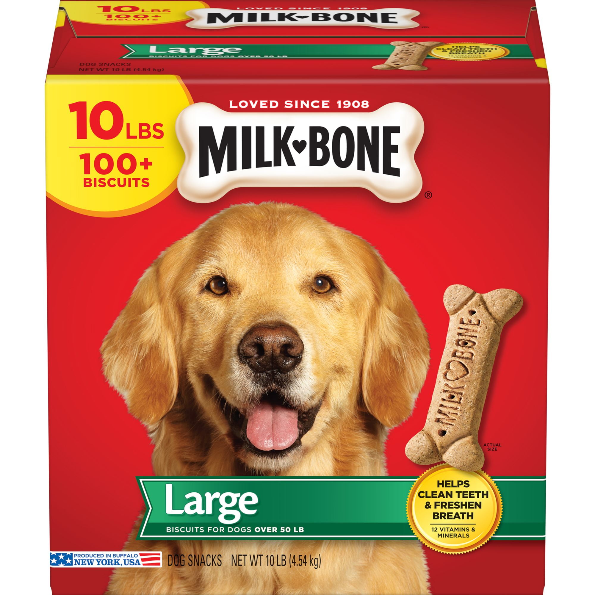 MilkBone Original Dog Biscuits, Large Dog Treats, 10Pound