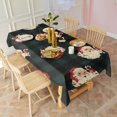 thumbnail image 3 of Green and Black Christmas Plaid Santa Pattern Rectangle Tablecloth 60"x102",Waterproof Polyester Rectangle Table Cloth, Wipeable Spillproof Polyester Tablecloth for Dining, Camping, Indoor and Outdoor, 3 of 6