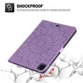 thumbnail image 6 of iPad Air 10.9 Case, New iPad Pro 11 2021 Case, Dteck Embossed Flower PU Leather Folio Stand Case with Card Holders Cover for iPad Air 4th Gen 2020 /iPad Pro 11" 2021/2020/2018,Purple Flower, 6 of 6