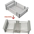 thumbnail image 3 of Dish Drainer Kitchen Drainer Extendable Dish Rack and Utensil Holder Stainless Steel Cutlery Drainer Drainer Shelf Dishes in The Sink or On The Counter, 3 of 8