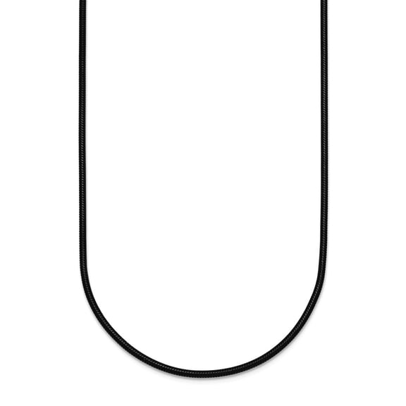 Stainless Steel Black Pvd 1.6mm Snake Chain Necklace 18 Inch Chain Necklace for Women and Men