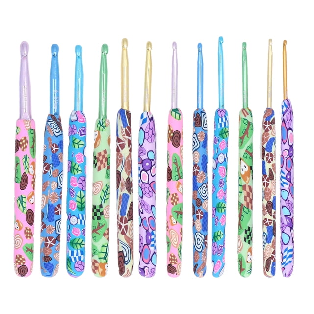 Crochet Hooks Ergonomic Aluminum Crochet Hook Set Multiple Sizes For Crochet Accessories For Gifts ANGGREK Arte y Manualidades