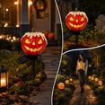 thumbnail image 7 of 1Pack Solar Jack O Lantern Stake String Lights - Orange Halloween Pathway Decor for Outdoor Halloween Yard Display, 7 of 7