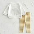 thumbnail image 5 of Ugoldhm Baby Girls 2 Piece Sets Graphic Embroidered Sweater Strip Ribbed Knit Pant Spring Fall Outfits, 5 of 8