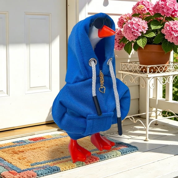 Porch Goose Outfits 3-Piece Cool Streetwear Costume Set Fits 7 Inch Statues for Year-Round Front Porch Decor 3 Colors Available