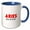 Blue/White, variant on 3drose, Zodiac Sign - Aries - Born to Lead Text, 15oz Two-tone Red Mug
