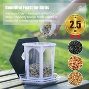 MrCrafts Solar Bird Feeder for Outdoors 2 Pack - Attract Cardinals & Wild birds - Garden Decor Gift for Women